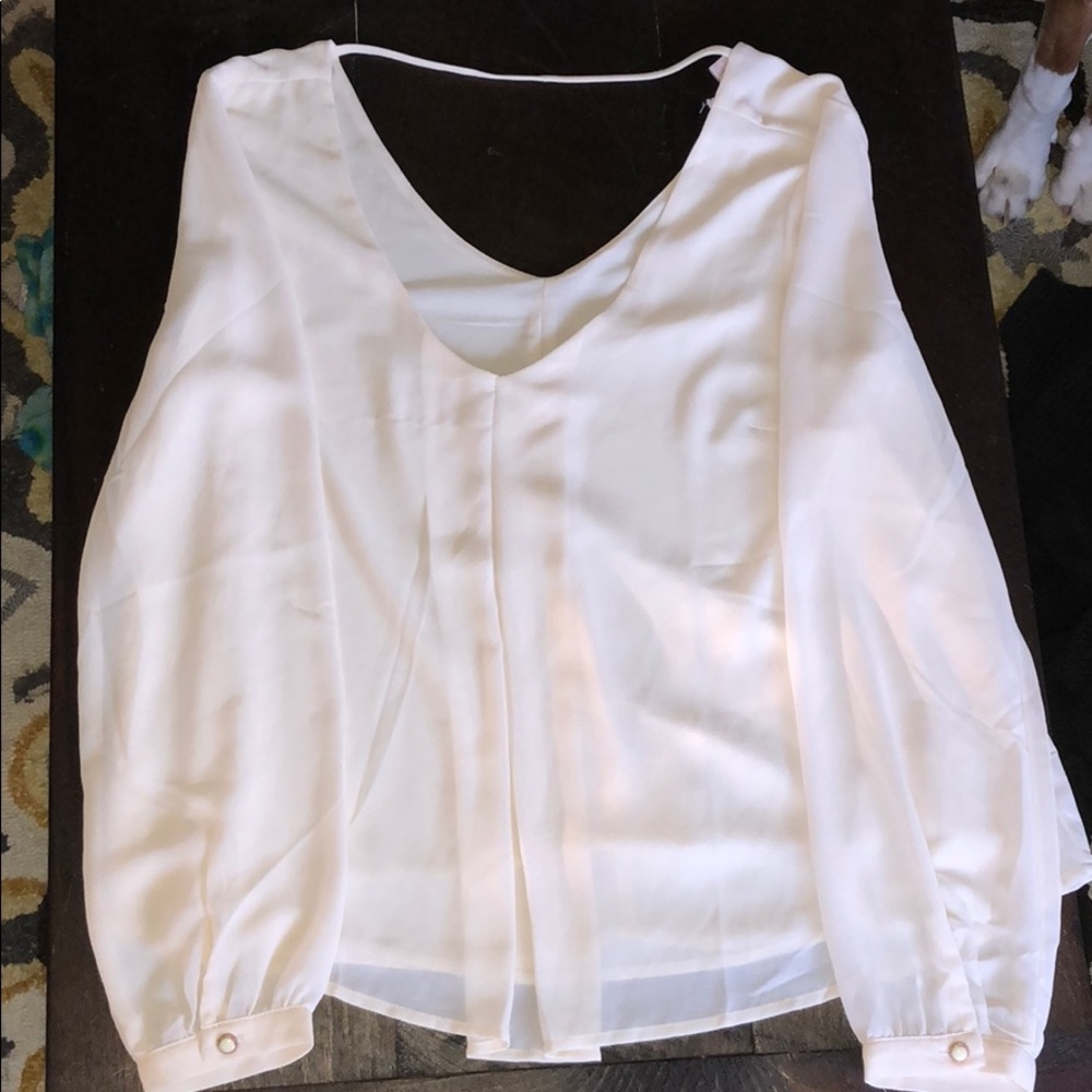 Forever 21 creme colored low back blouse